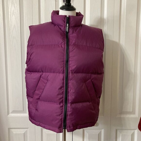 Down Puffer Vest Quilted Sz Large Full Front Zipper Collared Catalina Outerwear - Picture 9 of 15